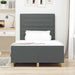 Cadru de pat cu headboard Gri închis 120 x 190 cm țesătură - WALTI WALTI