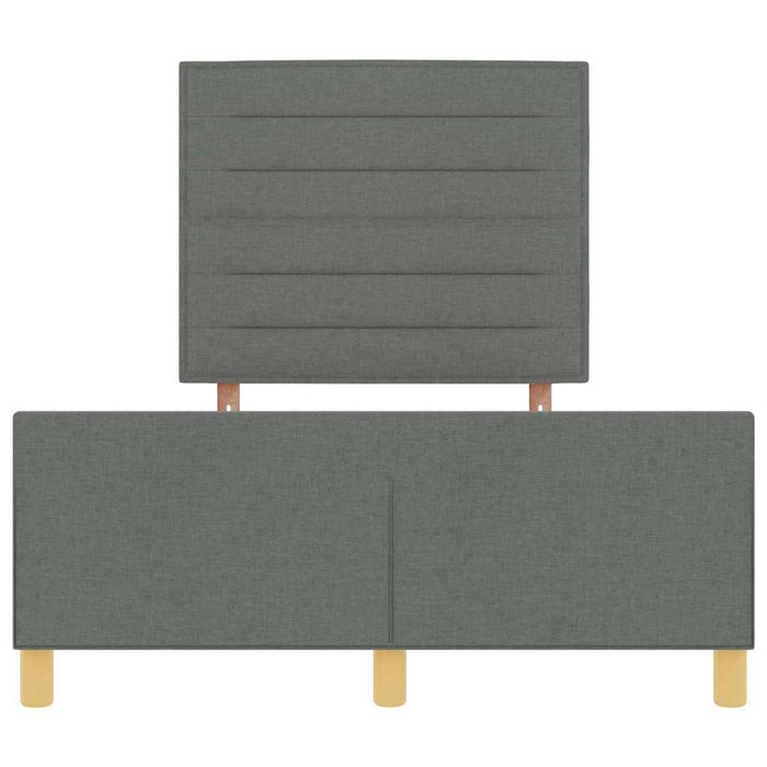 Cadru de pat cu headboard Gri închis 120 x 190 cm țesătură - WALTI WALTI