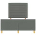 Cadru de pat cu headboard Gri închis 120 x 190 cm țesătură - WALTI WALTI