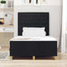 Cadru de pat cu headboard Negru 120 x 190 cm țesătură - WALTI WALTI