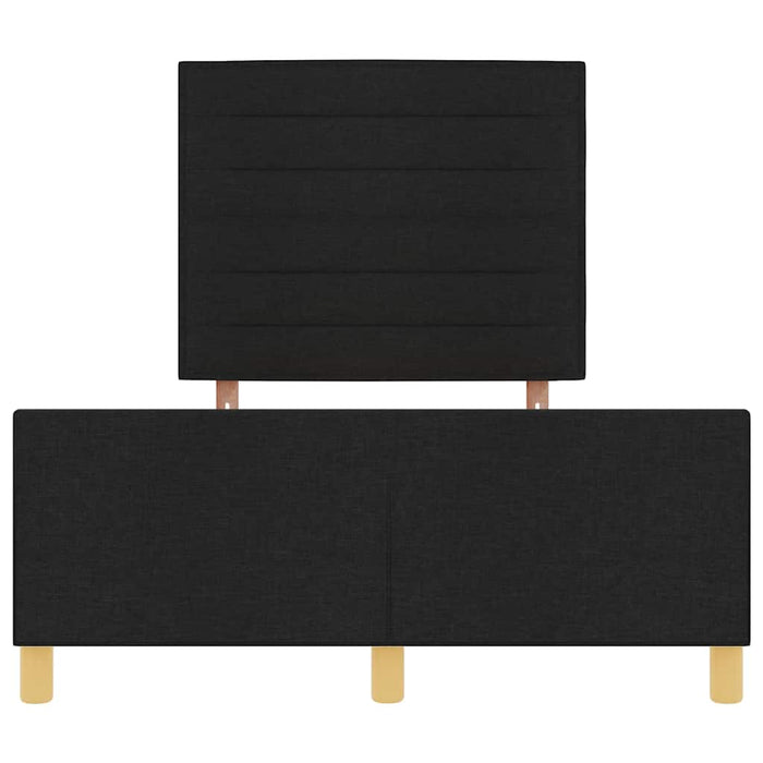 Cadru de pat cu headboard Negru 120 x 190 cm țesătură - WALTI WALTI