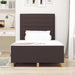 Cadru de pat cu headboard Maro închis 120 x 190 cm țesătură - WALTI WALTI