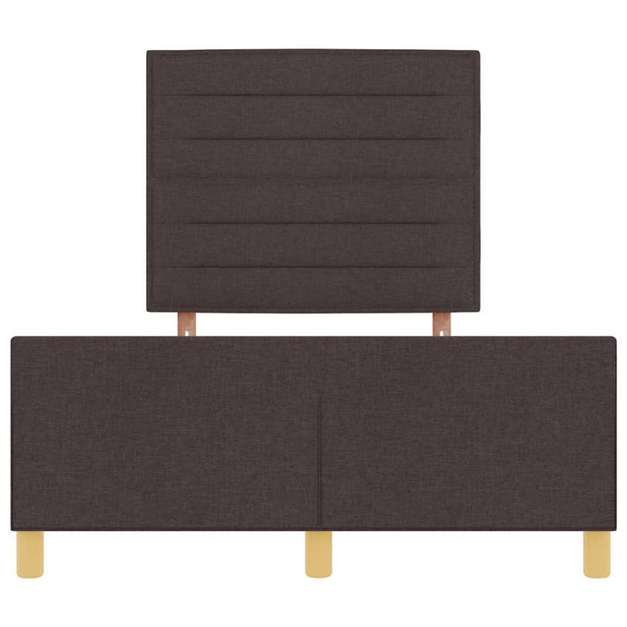 Cadru de pat cu headboard Maro închis 120 x 190 cm țesătură - WALTI WALTI