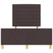 Cadru de pat cu headboard Maro închis 120 x 190 cm țesătură - WALTI WALTI