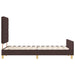 Cadru de pat cu headboard Maro închis 120 x 190 cm țesătură - WALTI WALTI