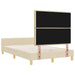 Cadru de pat cu headboard Crem 120 x 190 cm țesătură - WALTI WALTI