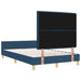 Cadru de pat cu headboard albastru 120 x 190 cm țesătură - WALTI WALTI