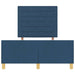 Cadru de pat cu headboard albastru 120 x 190 cm țesătură - WALTI WALTI