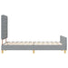 Cadru de pat cu headboard Gri deschis 120 x 200 cm țesătură - WALTI WALTI