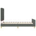 Cadru de pat cu headboard Gri închis 120 x 200 cm țesătură - WALTI WALTI