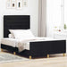 Cadru de pat cu headboard Negru 120 x 200 cm țesătură - WALTI WALTI