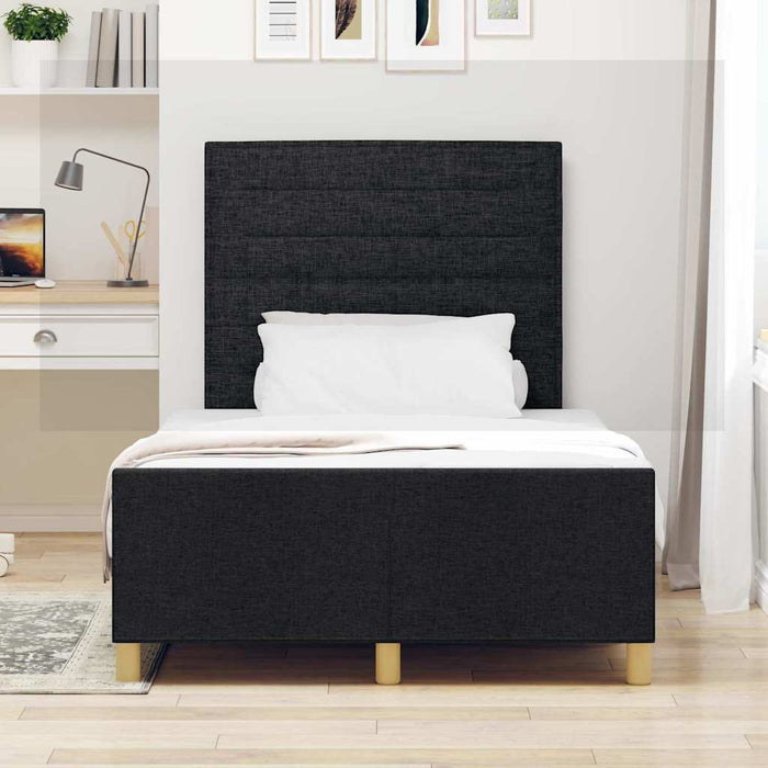 Cadru de pat cu headboard Negru 120 x 200 cm țesătură - WALTI WALTI