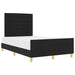 Cadru de pat cu headboard Negru 120 x 200 cm țesătură - WALTI WALTI