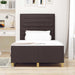Cadru de pat cu headboard Maro închis 120 x 200 cm țesătură - WALTI WALTI