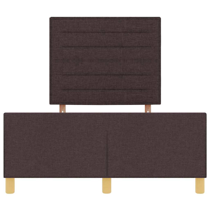 Cadru de pat cu headboard Maro închis 120 x 200 cm țesătură - WALTI WALTI