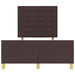 Cadru de pat cu headboard Maro închis 120 x 200 cm țesătură - WALTI WALTI