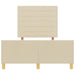 Cadru de pat cu headboard Crem 120 x 200 cm țesătură - WALTI WALTI
