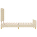 Cadru de pat cu headboard Crem 120 x 200 cm țesătură - WALTI WALTI