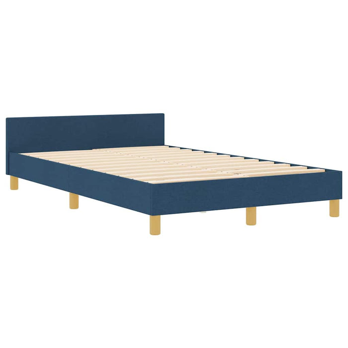 Cadru de pat cu headboard albastru 120 x 200 cm țesătură WALTI