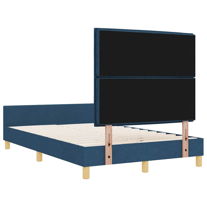 Cadru de pat cu headboard albastru 120 x 200 cm țesătură WALTI