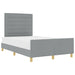 Cadru de pat cu headboard Gri deschis 140 x 190 cm țesătură - WALTI WALTI