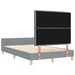 Cadru de pat cu headboard Gri deschis 140 x 190 cm țesătură - WALTI WALTI
