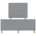 Cadru de pat cu headboard Gri deschis 140 x 190 cm țesătură - WALTI WALTI