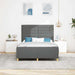 Cadru de pat cu headboard Gri închis 140 x 190 cm țesătură - WALTI WALTI