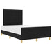 Cadru de pat cu headboard Negru 140 x 190 cm țesătură - WALTI WALTI