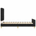 Cadru de pat cu headboard Negru 140 x 190 cm țesătură - WALTI WALTI
