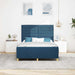 Cadru de pat cu headboard albastru 140 x 190 cm țesătură - WALTI WALTI