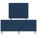 Cadru de pat cu headboard albastru 140 x 190 cm țesătură - WALTI WALTI