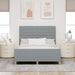 Cadru de pat cu headboard Gri deschis 140 x 200 cm țesătură - WALTI WALTI