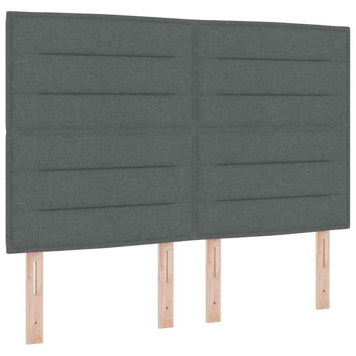 Cadru de pat cu headboard Gri închis 140 x 200 cm țesătură - WALTI WALTI