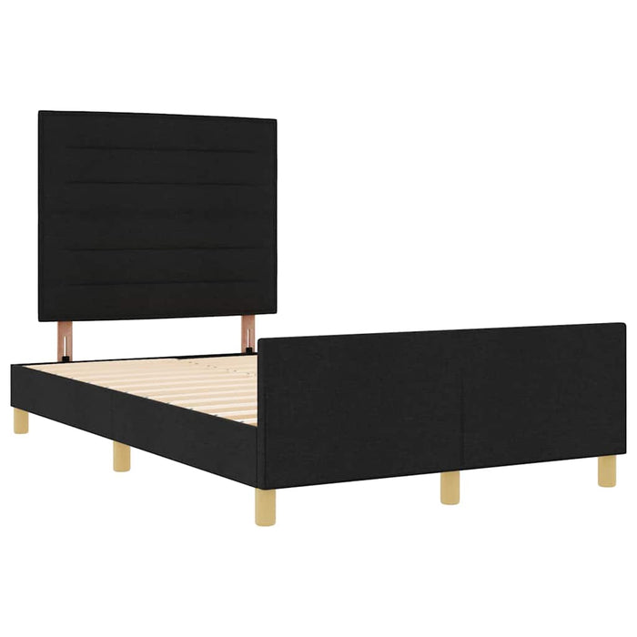 Cadru de pat cu headboard Negru 140 x 200 cm țesătură - WALTI WALTI
