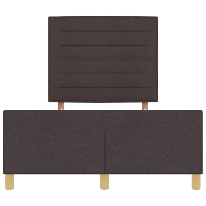Cadru de pat cu headboard Maro închis 140 x 200 cm țesătură WALTI