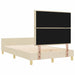 Cadru de pat cu headboard Crem 140 x 200 cm țesătură - WALTI WALTI