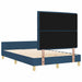 Cadru de pat cu headboard albastru 140 x 200 cm țesătură - WALTI WALTI