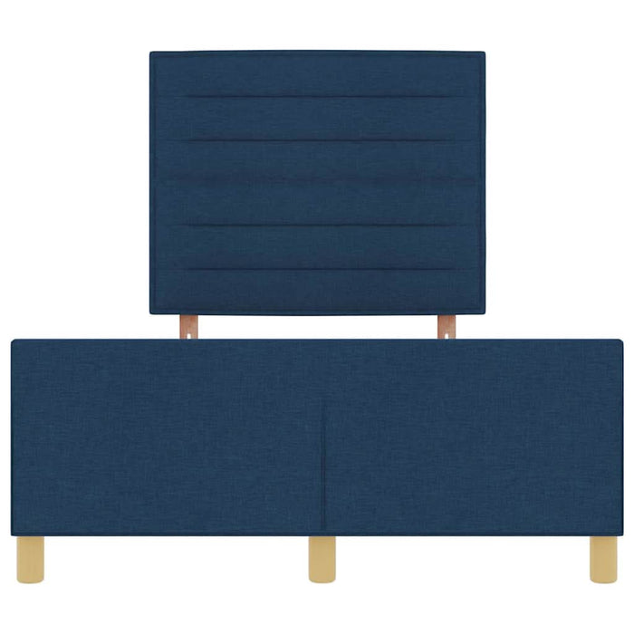 Cadru de pat cu headboard albastru 140 x 200 cm țesătură - WALTI WALTI
