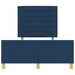 Cadru de pat cu headboard albastru 140 x 200 cm țesătură - WALTI WALTI