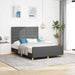 Cadru de pat cu headboard Gri închis 160 x 200 cm țesătură - WALTI WALTI
