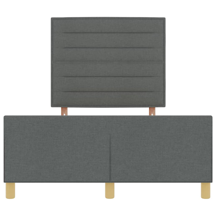 Cadru de pat cu headboard Gri închis 160 x 200 cm țesătură - WALTI WALTI