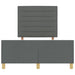 Cadru de pat cu headboard Gri închis 160 x 200 cm țesătură - WALTI WALTI