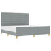 Cadru de pat cu headboard Gri deschis 180 x 200 cm țesătură - WALTI WALTI