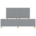 Cadru de pat cu headboard Gri deschis 180 x 200 cm țesătură - WALTI WALTI