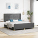 Cadru de pat cu headboard Gri închis 180 x 200 cm țesătură - WALTI WALTI