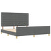 Cadru de pat cu headboard Gri închis 180 x 200 cm țesătură - WALTI WALTI
