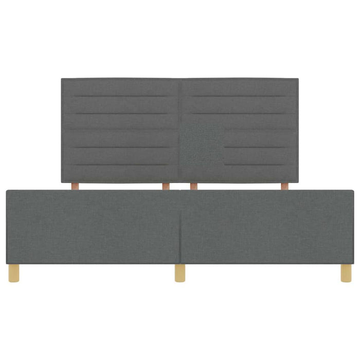 Cadru de pat cu headboard Gri închis 180 x 200 cm țesătură - WALTI WALTI