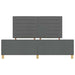 Cadru de pat cu headboard Gri închis 180 x 200 cm țesătură - WALTI WALTI