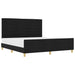 Cadru de pat cu headboard Negru 180 x 200 cm țesătură - WALTI WALTI
